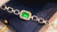 14K GOLD 1.27 CTW NATURAL EMERALD & DIAMOND BRACELET