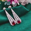 14K GOLD 2.78 CTW VIVID RED NATURAL RUBY & DIAMOND EARRINGS