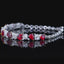 14K GOLD 6.25 CTW NATURAL RUBY & DIAMOND BRACELET