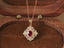 14K GOLD 0.64 CTW NATURAL RUBY & DIAMOND PENDANT