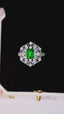 14K GOLD 2.77 CTW NATURAL EMERALD & DIAMOND RING