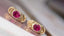 14K GOLD 1.93 CTW NATURAL RUBY & DIAMOND EARRINGS