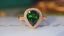 14K GOLD 1.74 CTW NATURAL TOURMALINE & DIAMOND RING