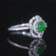 14K GOLD 1.00 CTW VIVID GREEN NATURAL EMERALD & DIAMOND RING