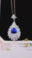 14K GOLD 1.87 CTW NATURAL SAPPHIRE & DIAMOND PENDANT