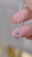 14K GOLD 0.30 CT NATURAL PINK DIAMOND & DIAMOND NECKLACE