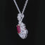 14K GOLD 0.74 CTW NATURAL RUBY & DIAMOND PENDANT