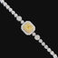 14K GOLD 0.60 CT NATURAL YELLOW DIAMOND & DIAMOND BRACELET