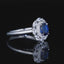 14K GOLD 0.89 CTW NATURAL SAPPHIRE & DIAMOND RING