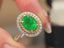 14K GOLD 1.95 CT VIVID GREEN NATURAL EMERALD & DIAMOND RING