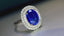 14K GOLD 3.44 CTW NATURAL SAPPHIRE & DIAMOND RING