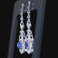 14K GOLD 1.44 CTW NATURAL SAPPHIRE & DIAMOND EARRINGS