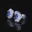 14K GOLD 1.35 CTW NATURAL SAPPHIRE & DIAMOND EARRINGS