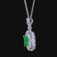 14K GOLD 1.45 CTW VIVID GREEN NATURAL EMERALD & DIAMOND PENDANT