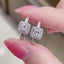 14K GOLD 0.82 CTW NATURAL H DIAMOND EARRINGS