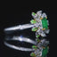 14K GOLD 1.82 CTW VIVID GREEN NATURAL EMERALD & DIAMOND RING