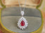 14K GOLD 1.95 CTW NATURAL RUBY & DIAMOND PENDANT