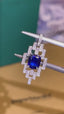 14K GOLD 0.91 CTW NATURAL SAPPHIRE & DIAMOND PENDANT