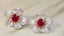 14K GOLD 1.51 CTW NATURAL RUBY & DIAMOND EARRINGS