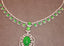 14K GOLD 9.27 CTW VIVID GREEN NATURAL EMERALD & DIAMOND NECKLACE