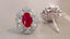 14K GOLD 1.42 CTW NATURAL RUBY & DIAMOND EARRINGS