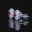 14K GOLD 0.84 CTW NATURAL RUBY & DIAMOND EARRINGS