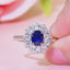 14K GOLD 0.84 CT NATURAL SAPPHIRE & SAPPHIRE RING