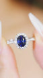 14K GOLD 1.48 CTW NATURAL SAPPHIRE & DIAMOND RING