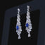 14K GOLD 1.15 CTW NATURAL SAPPHIRE & DIAMOND EARRINGS