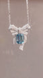 14K GOLD 1.99 CTW NATURAL AQUAMARINE & DIAMOND NECKLACE