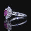 14K GOLD 0.69 CTW NATURAL PADPARADSCHA SAPPHIRE & DIAMOND RING