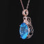 14K GOLD 10.45 CTW NATURAL TOPAZ & DIAMOND PENDANT