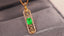 14K GOLD 0.59 CTW VIVID GREEN NATURAL EMERALD & DIAMOND PENDANT