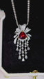 14K GOLD 3.45 CTW NATURAL RUBY & DIAMOND PENDANT