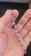 14K GOLD 4.13 CTW NATURAL RUBY & DIAMOND BRACELET