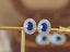 14K GOLD 2.70 CTW VIVID BLUE NATURAL SAPPHIRE & DIAMOND EARRINGS