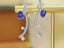 14K GOLD 1.55 CTW VIVID BLUE NATURAL SAPPHIRE & DIAMOND EARRINGS