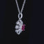 14K GOLD 0.93 CTW NATURAL RUBY & DIAMOND PENDANT