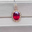 14K GOLD 2.2 CT NATURAL TOURMALINE & DIAMOND PENDANT