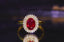 14K GOLD 1.05 CT VIVID RED NATURAL RUBY & DIAMOND RING