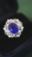 14K GOLD 3.72 CTW NATURAL SAPPHIRE & DIAMOND RING