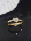 14K GOLD 0.30 CT NATURAL F DIAMOND RING