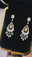 14K GOLD 4.35 CTW NATURAL YELLOW DIAMOND & DIAMOND EARRINGS