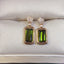 14K GOLD 3 CT NATURAL TOURMALINE & DIAMOND EARRINGS