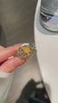 14K GOLD 1.33 CTW NATURAL YELLOW DIAMOND & DIAMOND RING