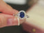 14K GOLD 1.75 CTW NATURAL SAPPHIRE & DIAMOND RING