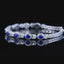 14K GOLD 4.36 CTW VIVID BLUE NATURAL SAPPHIRE & DIAMOND BRACELET