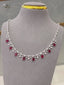 14K GOLD 5.48 CTW NATURAL RUBY & DIAMOND NECKLACE