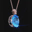 14K GOLD 11.73 CTW NATURAL TOPAZ & DIAMOND NECKLACE